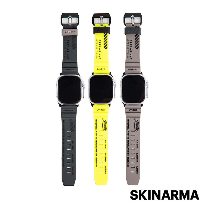 Skinarma日本潮牌 Apple Watch 49/45/44mm Shokku街頭款矽膠錶帶
