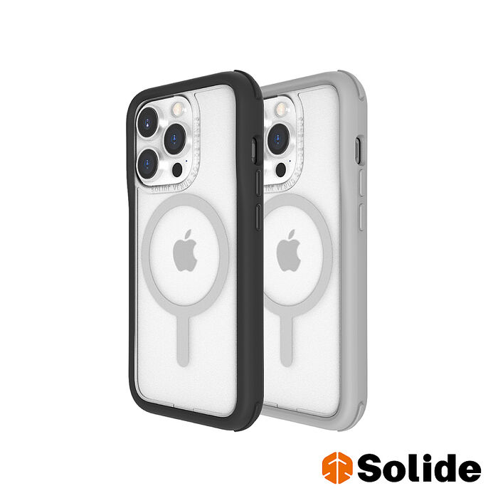Solide iPhone 15 Pro Max Venus維納斯抗菌軍規防摔磁吸手機殼(附透明霧面背蓋)