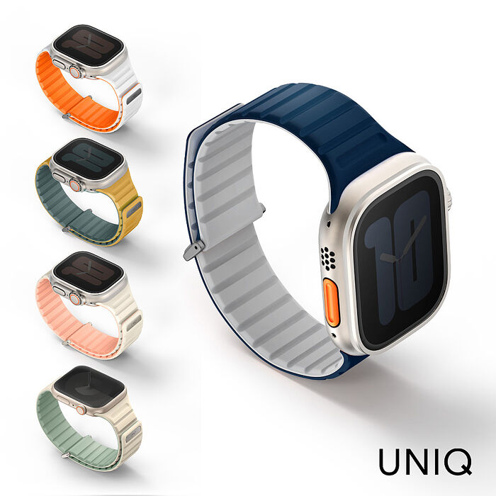 UNIQ  Apple Watch  42/44/45/49mm Revix EVO 雙色矽膠磁吸錶帶