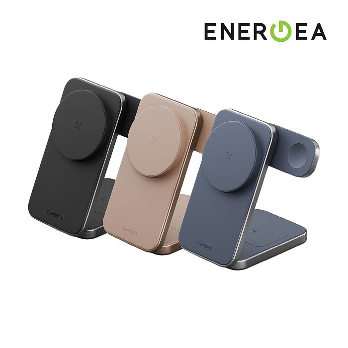 Energea Magtrio Plus 三合一 Qi2折疊磁吸無線充電座