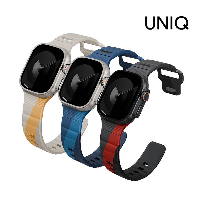 UNIQ 新加坡 Stride DE 防水FKM橡膠不鏽鋼高質感錶帶
