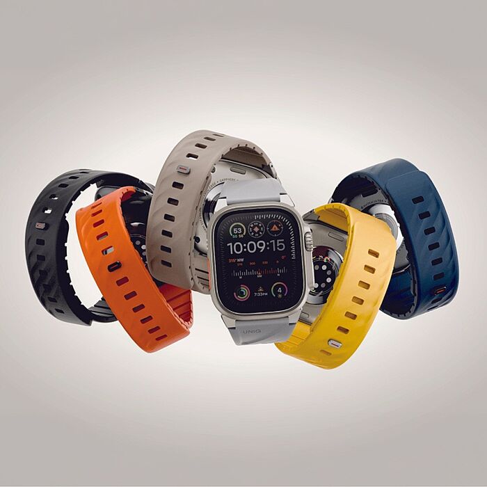 UNIQ 新加坡 Fluo Apple Watch 雙錶扣組合磁吸錶帶 49-40mm
