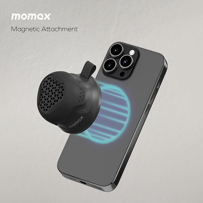 Momax 摩米士 1-Vibe Go 磁吸外掛音箱  IK07抗震、IPX6防水