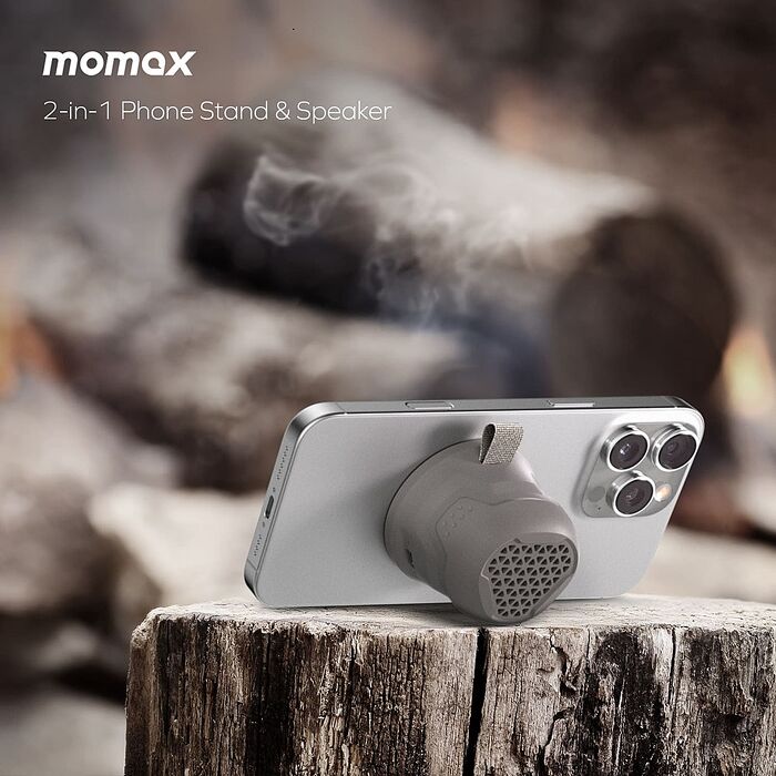 Momax 摩米士 1-Vibe Go 磁吸外掛音箱  IK07抗震、IPX6防水