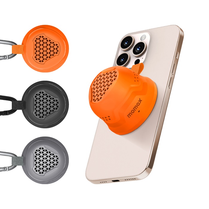 Momax 摩米士 1-Vibe Go 磁吸外掛音箱  IK07抗震、IPX6防水