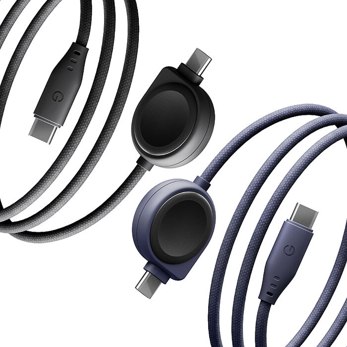 ENERGEA 新加坡 Flow Duo USB-C to USB-C+Samsung Watch 二合一手錶充電線 1.5M