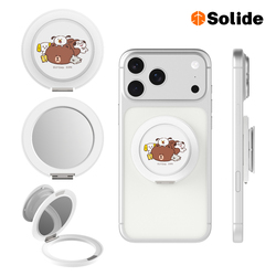 solide 索力得 LINE FRIENDS 正版授權鏡面磁吸支架/手機支架