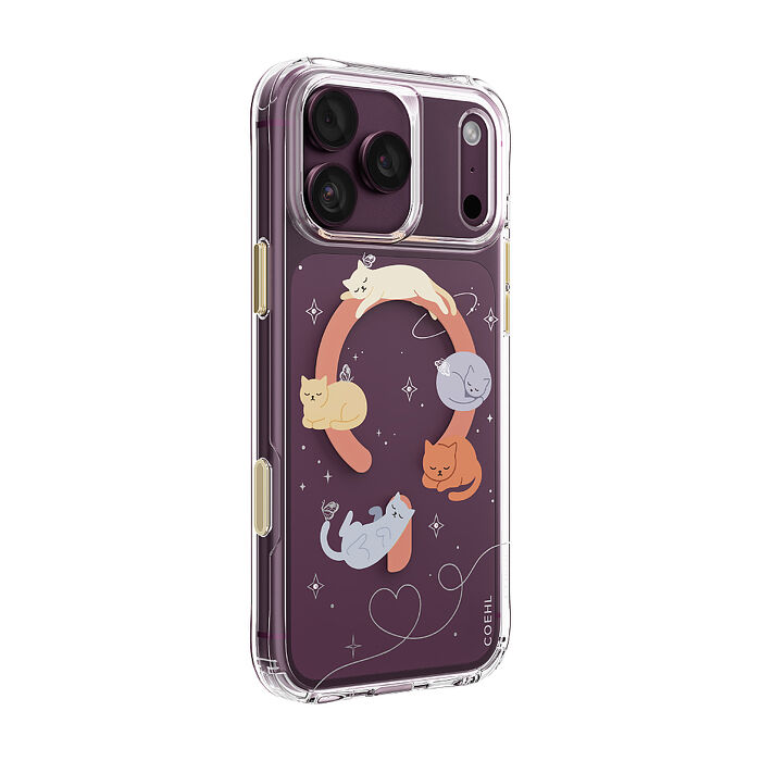 UNIQ iPhone 18系列 Coehl Elysia 彩虹貓咪磁吸防摔保護殼/手機殼(附掛扣)