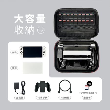 FUGU SWITCH多功能收納包 (豪華防摔旅行收納包/主機配件保護包)