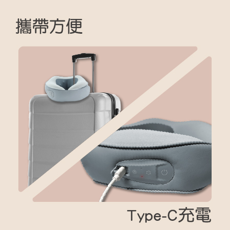 FUGU BEAUTY 電動按摩頸枕 (肩頸按摩/腰靠/溫熱按摩/熱敷按摩)