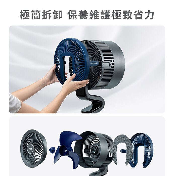Acerpure COZY F6 AI智慧離子DC循環風扇 (AF776-20G)鈦空灰(風扇/循環扇/BLDC/除臭/Pinoki)