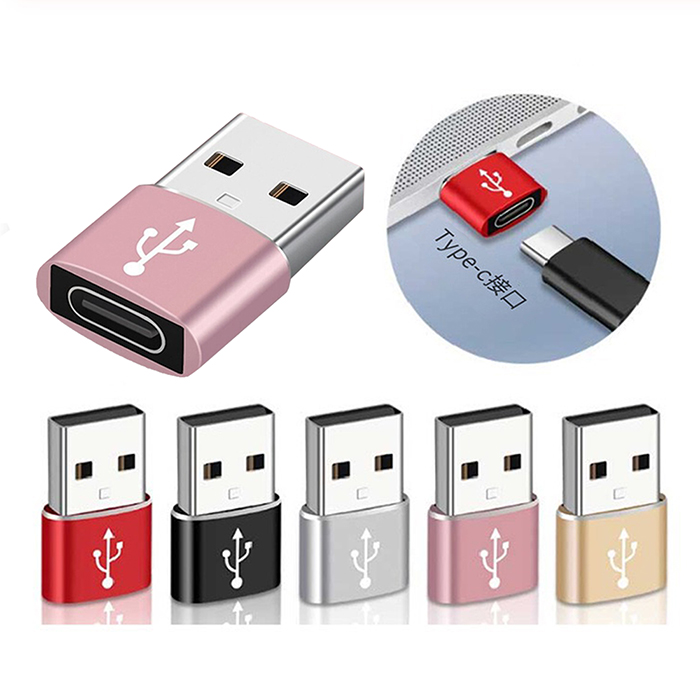SHOWHAN  USB2.0公轉Type-C母轉接頭 三入
