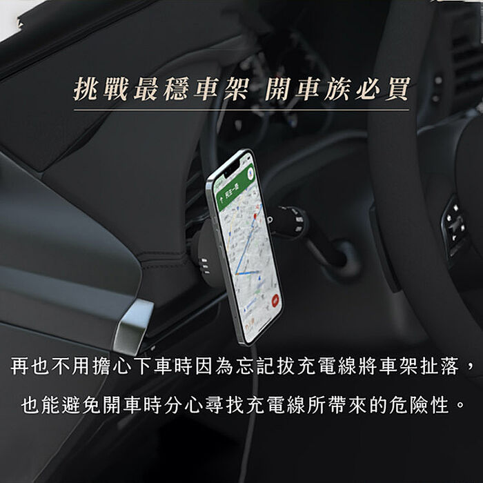 Allite CF1 多功能 MagSafe磁吸充電車用手機架
