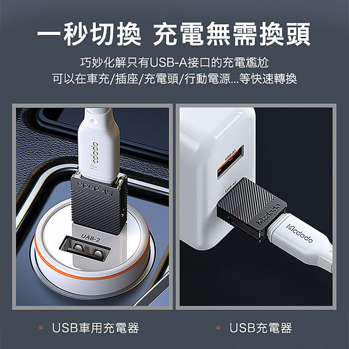 Mcdodo 麥多多 酷睿系列 Type-C to USB-A2.0 5A 轉接頭-黑色