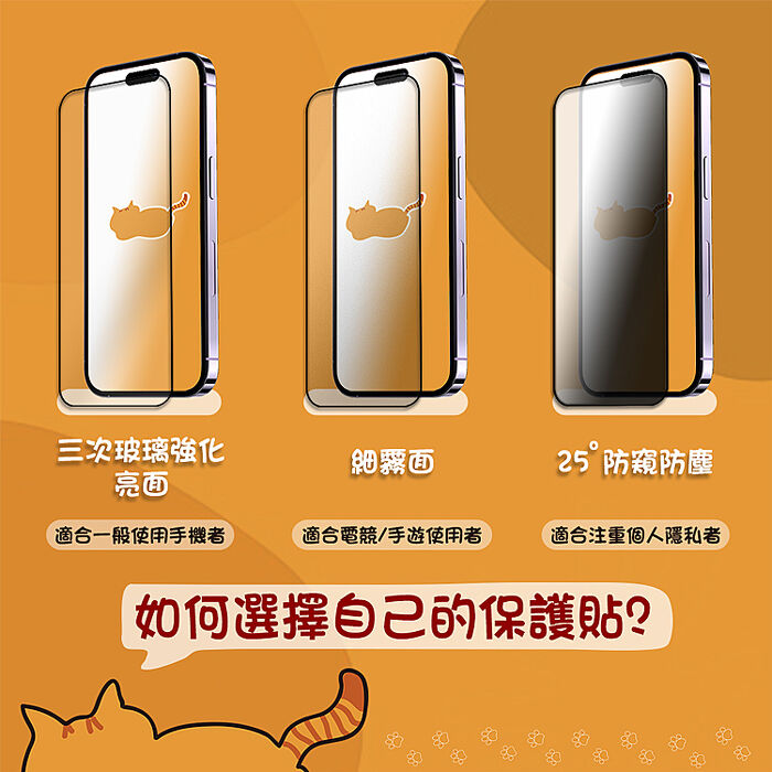 Mr.OC橘貓先生 iPhone16/16+/16 Pro/Pro MAX  三次強化 全膠滿版亮面玻璃保護貼-黑邊框(APP搶購)
