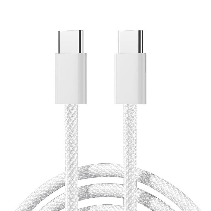 JOYROOM S-A45 本系列 編織快充電線Type-C to Type-C 60W 1m 白色