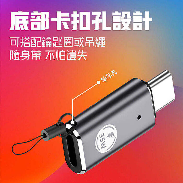 SHOWHAN 四代 35W Type-C公轉Lightning母 鋁合金轉接頭