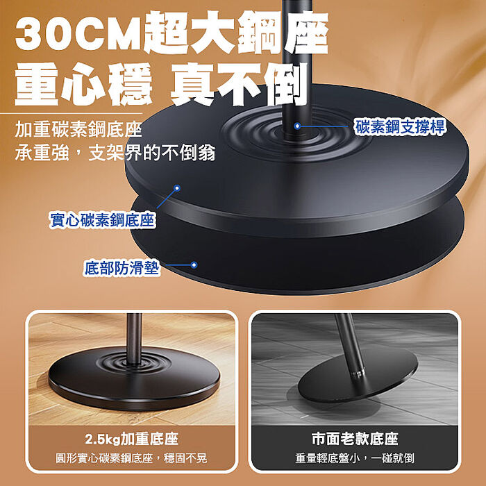 多功能碳素鋼360度萬向手機平板懶人支架