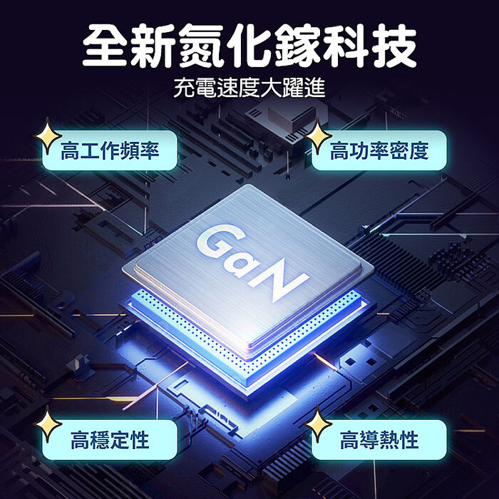 POLYBATT 140W GaN氮化鎵 四孔極速充電組合包(充電頭+240W雙Type-C充電線)-黑色