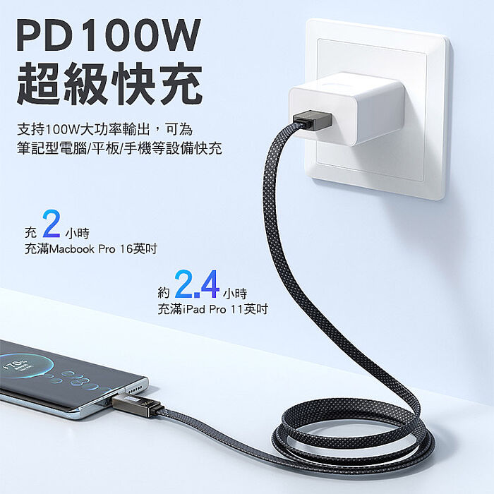 Mcdodo 麥多多 律能 USB-A to Type-C  100W 快充 充電線-1.2M(CA-498) 安卓 i15 iPAD