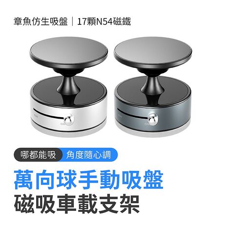 全新升級萬向球手動吸盤磁吸車載支架手機支架A1 (活動)