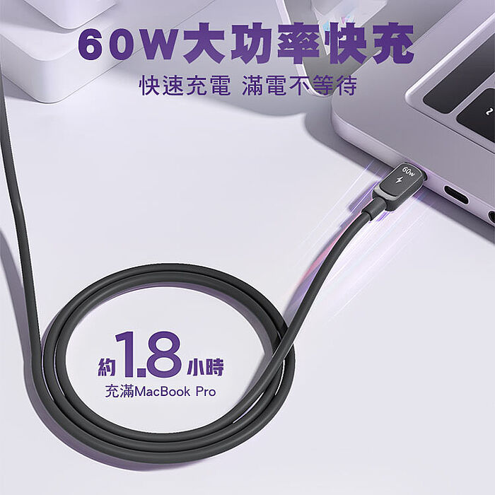 JOYROOM S-A14 幻彩系列 Type-C to Type-C 60W 快充線 1.2m(搶購)