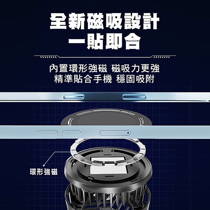 寒冰鎧甲 三檔TEC半導體製冷結冰 數顯手機背夾散熱器(S36A)(搶購)