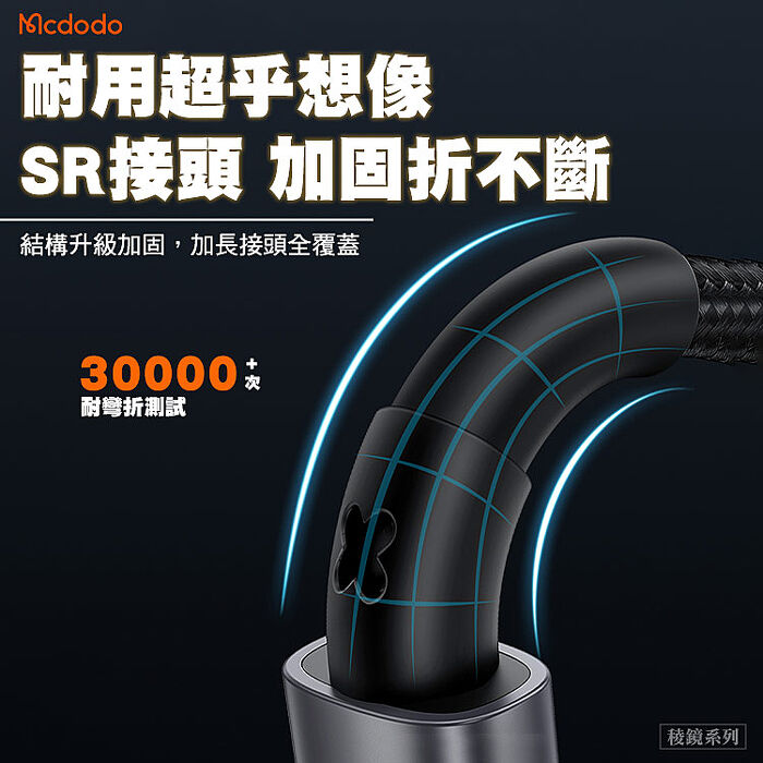 Mcdodo 麥多多 稜鏡系列 65w Type-C to Type-C PD 快充線 1m(CA-3130)-黑