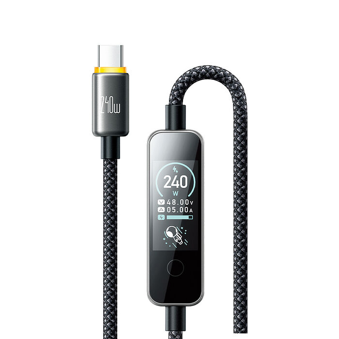 麥多多 LQ Cab Vision系列AI數字智慧彩色數顯數據線C to C 240W 1.2m CA-875