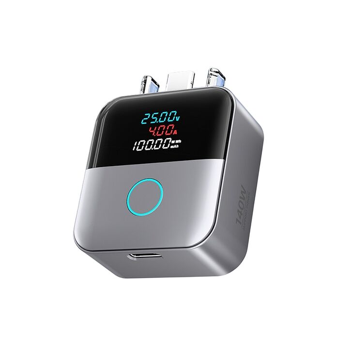 SHOWHAN 數顯 140W Al識別智能保護滿電分離器 Type-C 轉接頭 X02-銀色