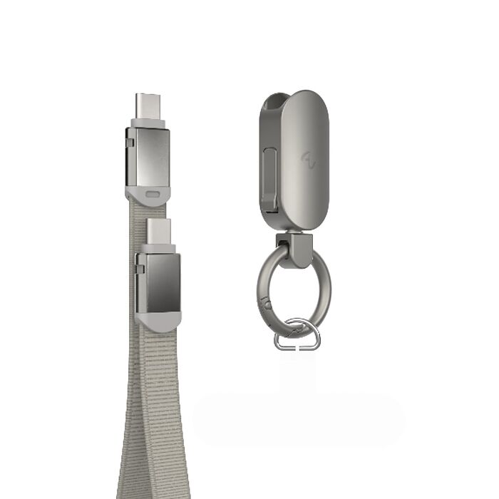 Allite 二合一 USB-C to USB-C 充電掛繩線 支援 Type-C 240W 快充(30cm) E-Marker 智慧晶片