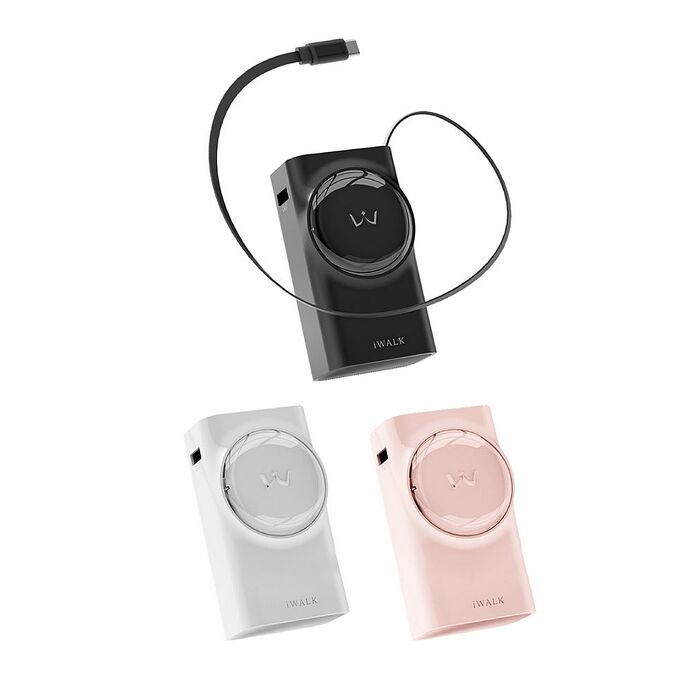 iWALK Reel 伸縮線行動電源 10000mAh 自帶Type-C線