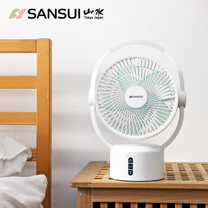 SANSUI 山水 9吋美型移動智慧驅蚊循環充電式風扇 SDF-0915 (特賣)