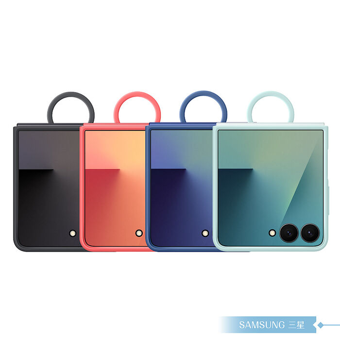 Samsung 三星 原廠公司貨 Z Flip7 矽膠薄型保護殼 - 附指環扣, PF766 (盒裝)
