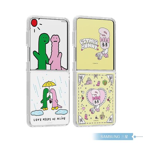 Samsung 三星 原廠公司貨 Z Flip7 主題式感應保護殼 - 附Esther,Joguman感應卡 (盒裝)