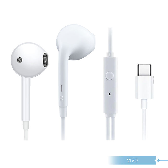 VIVO XE160 台灣正原廠盒裝 / 半入耳式線控耳機 Type-C (白色)