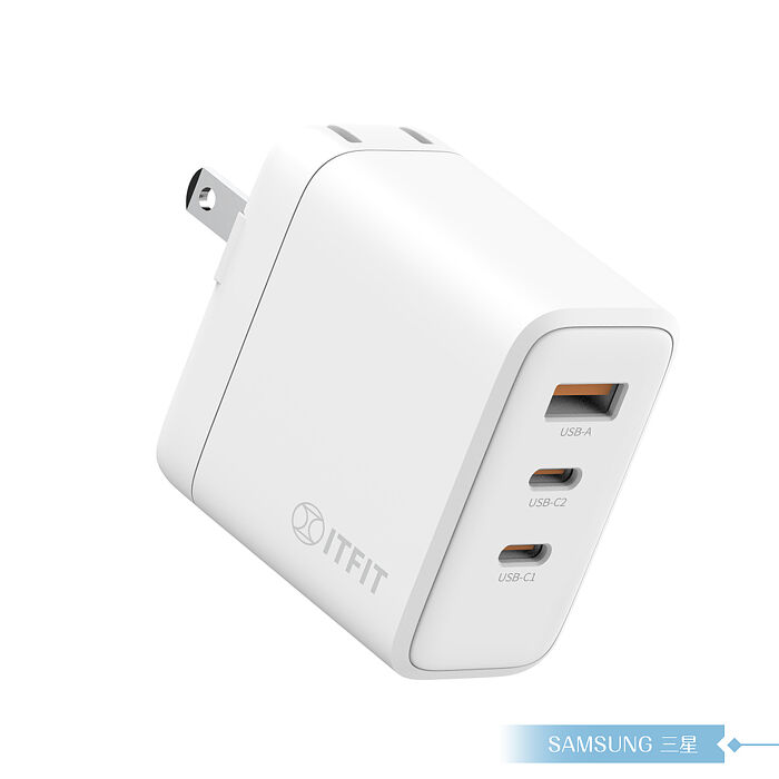 Samsung三星 原廠公司貨 ITFIT 65W 三孔超快充組 -白 (附充電器+5A 100W Type C快充線)