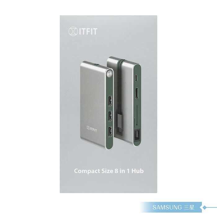 Samsung三星 原廠公司貨 ITFIT Type C 8合1 多功能轉接器 ITAC17 (盒裝)
