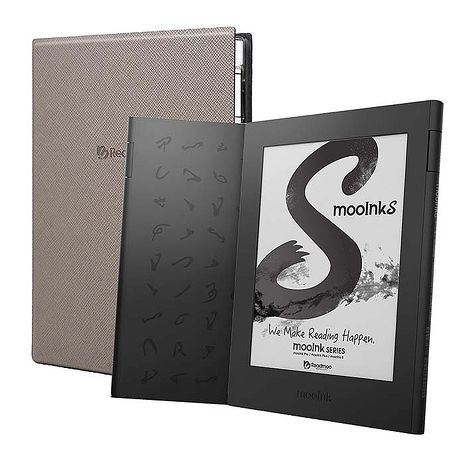 mooInk S 6吋電子書閱讀器 (硯墨黑) + S/C分離式保護殼-岩灰