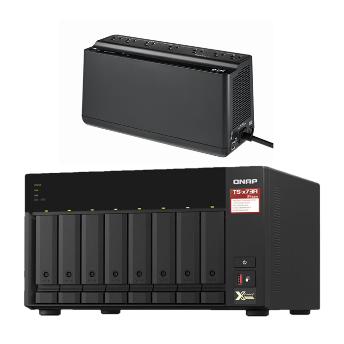 QNAP 威聯通 TS-873A-8G 8Bay NAS 網路儲存伺服器 贈 APC不斷電系統 650VA-BN650M1-TW