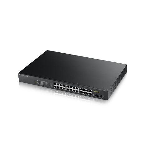 Zyxel 合勤 GS1900-24HP 24埠GbE智慧型網管PoE交換器(含Gigabit SFP)