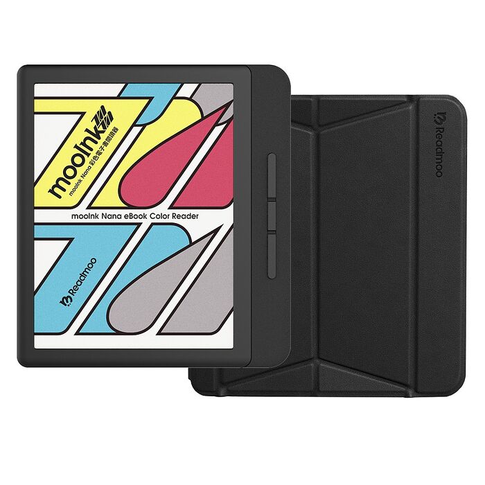 Readmoo讀墨 7 吋 mooInk 玩轉 Nana 彩色電子書閱讀器-暗夜黑/迷月白(磁感應保護殼組)