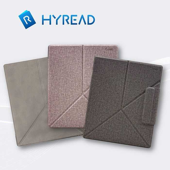 HyRead Gaze Pro XC 10.3吋彩色電子紙閱讀器 沉穩黑+側翻軟膠殼