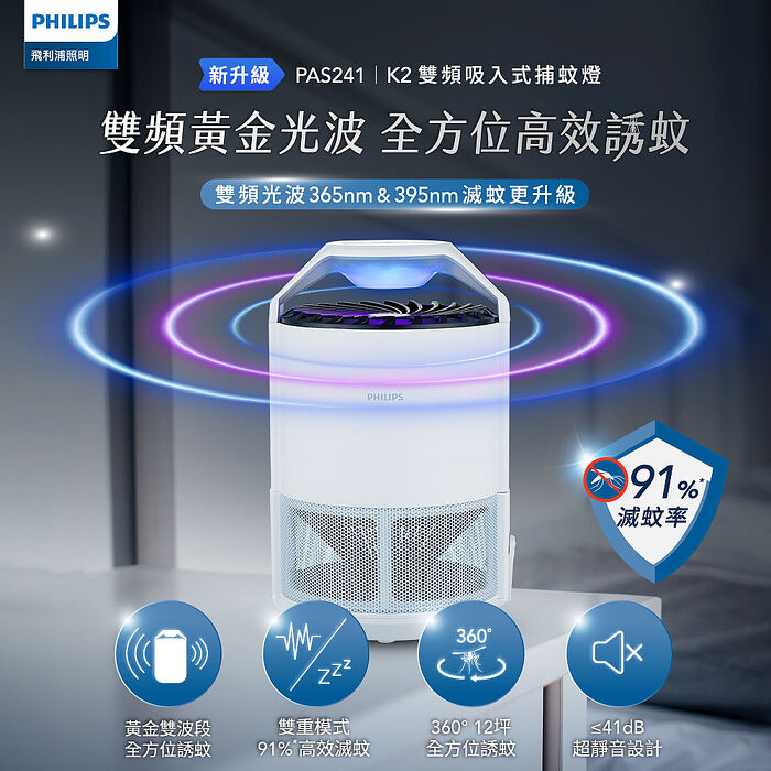 PHILIPS 飛利浦 PAS241 K2 變頻捕蚊燈