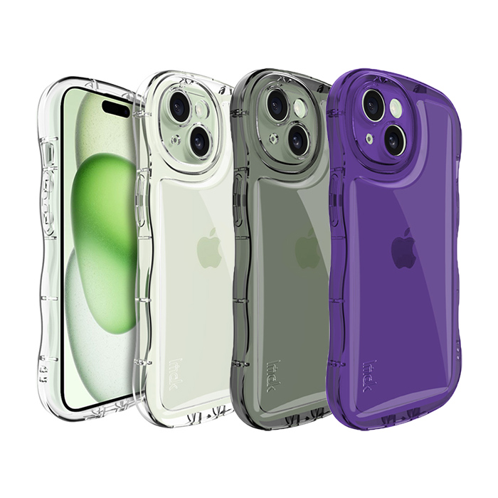 Imak 艾美克 Apple 蘋果 iPhone 15/15 Pro/15 Pro Max 6.1吋 波浪泡泡防摔套 保護殼 防摔殼 氣囊套 TPU軟套 全包軟套 精孔殼