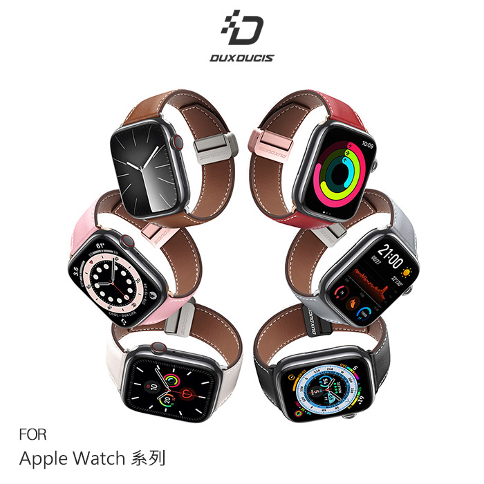 DUX DUCIS Apple Watch (38/40/41mm)(42/44/45/49) YA 真皮錶帶 手錶帶 表帶 磁扣 小牛皮 防水 防汗 透氣 商務