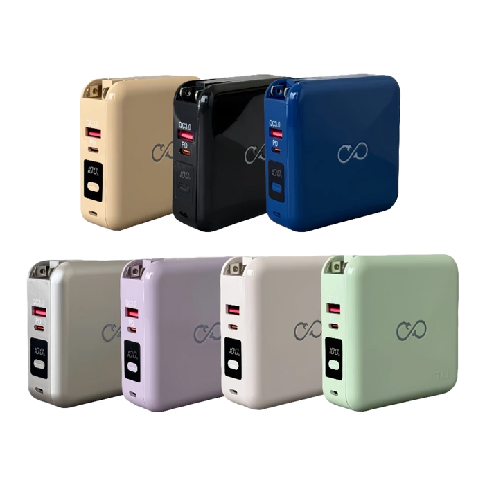 YYL 多合一無線充電行動電源(10000mAh) MagSafe 自帶線 Type-C Lightning