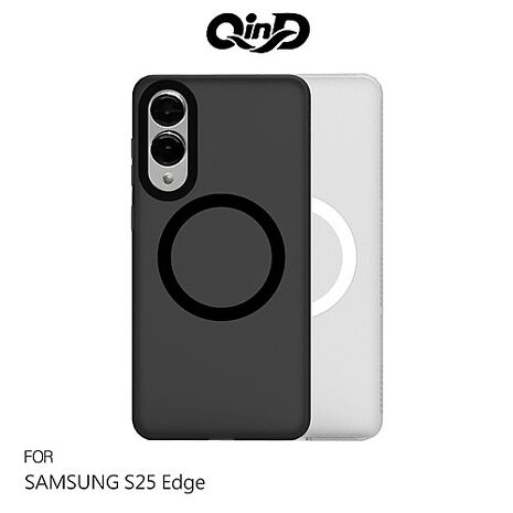 QinD SAMSUNG 三星 Galaxy S25 Edge 隱砂磁吸保護殼 支援MagSafe