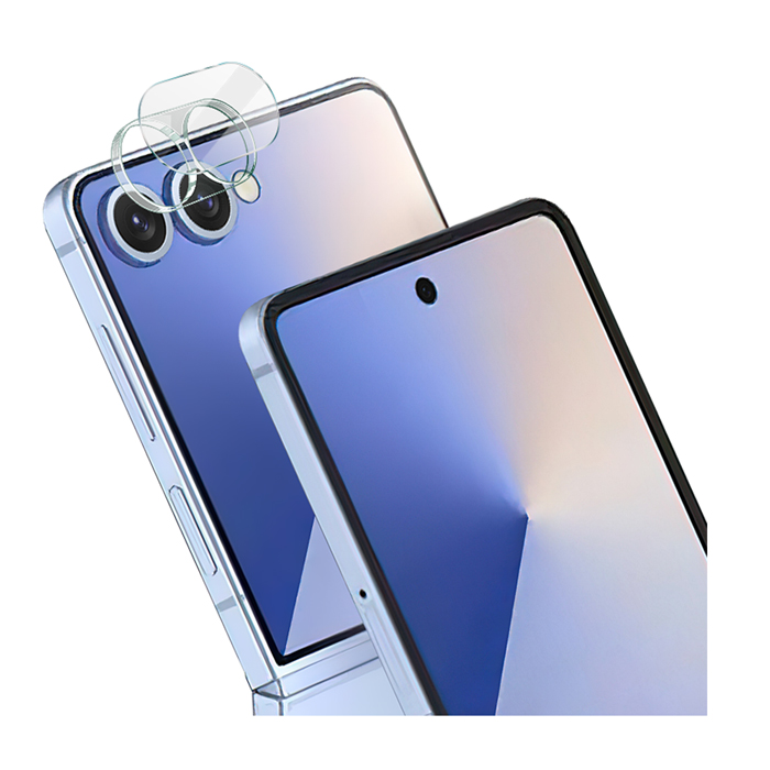 Imak SAMSUNG 三星 Galaxy Z Flip 7 5G 鏡頭玻璃貼(一體式)(透明版/曜黑版/黑圈版) 奈米吸附