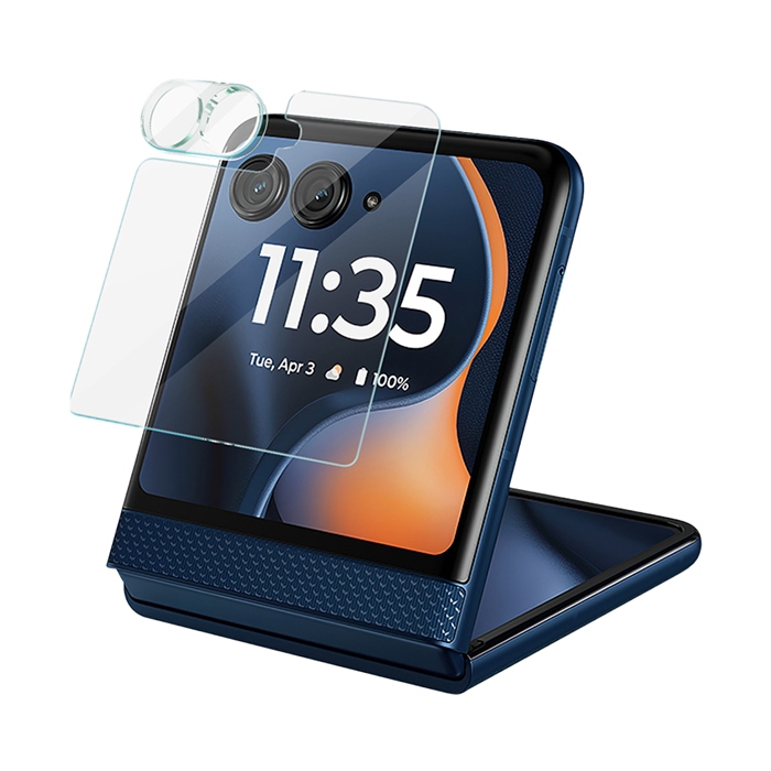 Imak Moto razr 60 鏡頭玻璃貼(含玻璃外螢幕貼) 奈米吸附 鏡頭膜